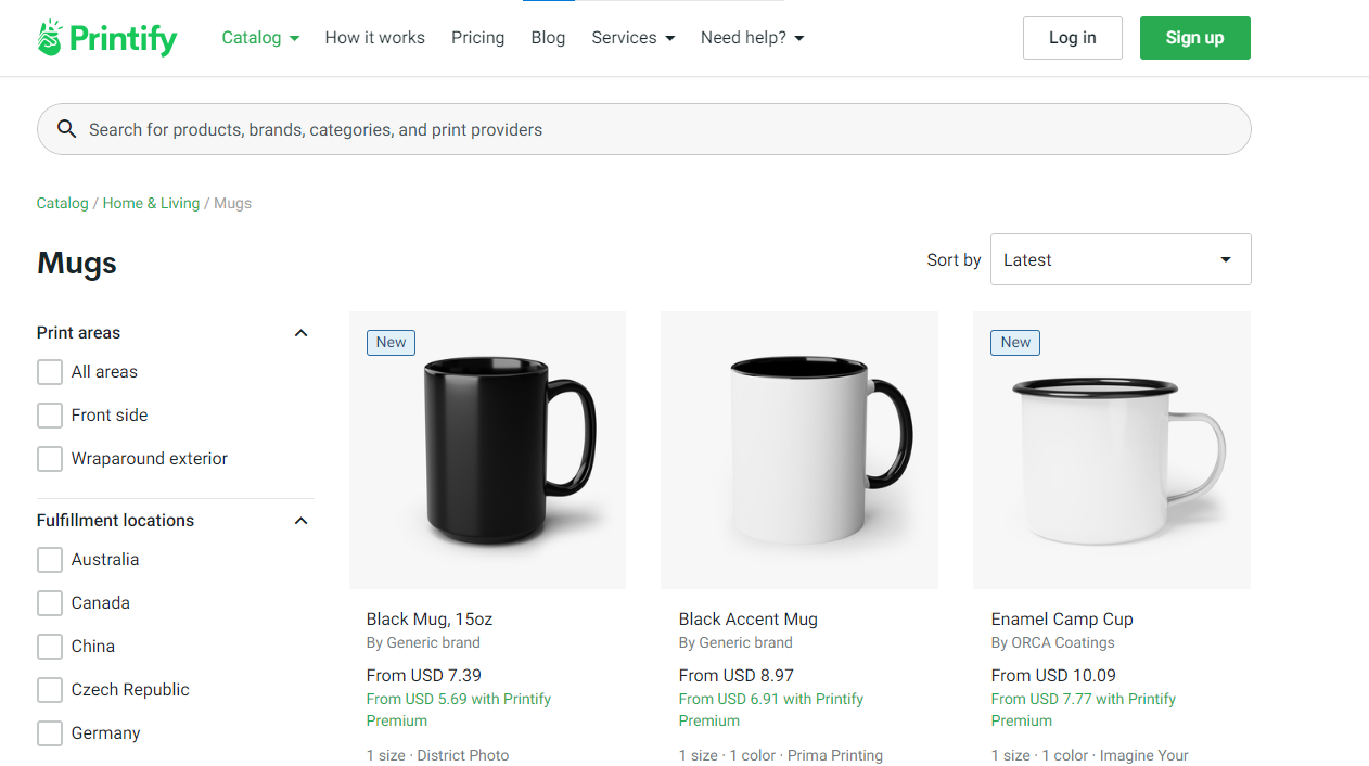 Printify - best print on demand coffee mugs