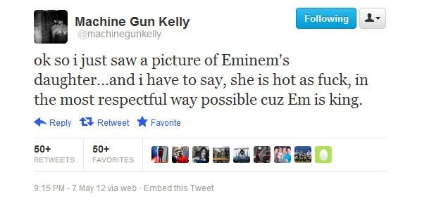MGK Eminem Daughter Tweet