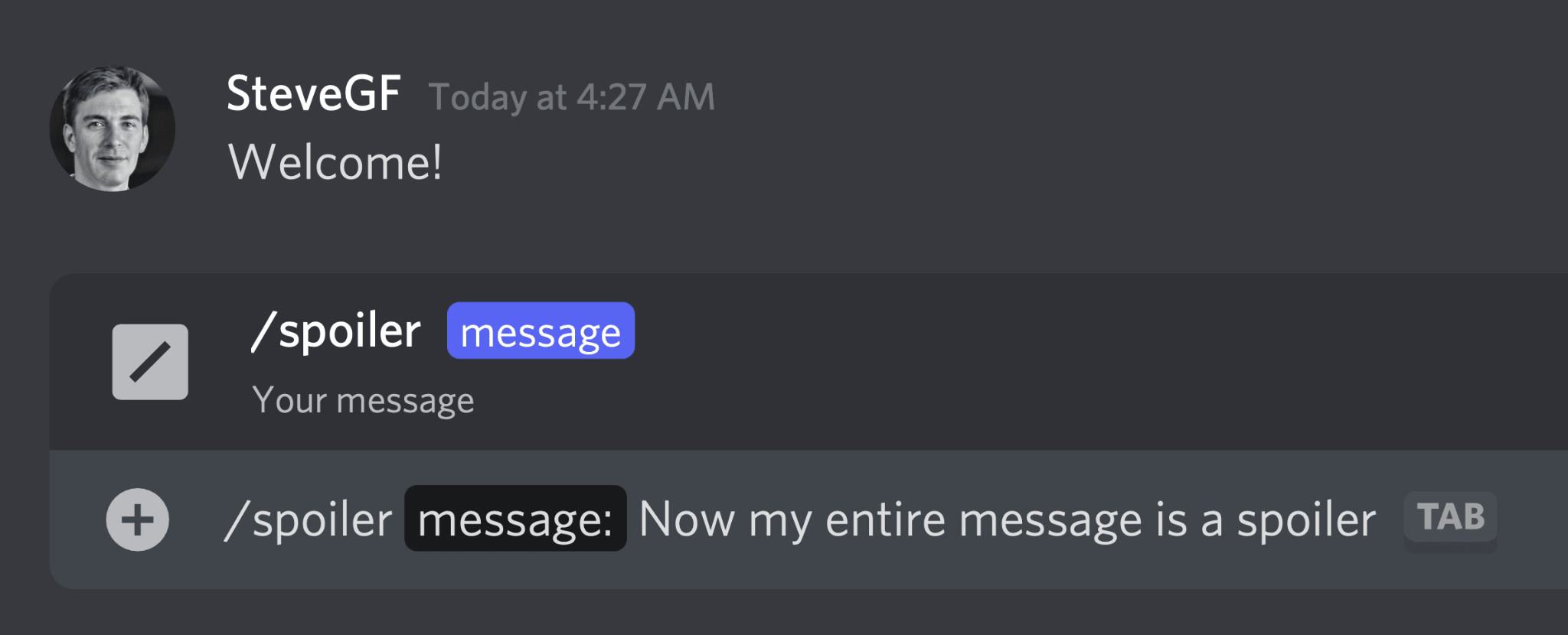 spoiler effects in one whole message