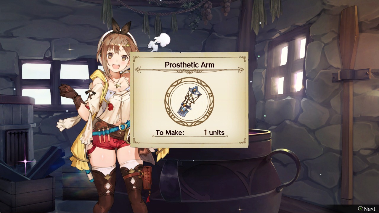 Synthesizing the Prosthetic Arm. | Atelier Ryza: Ever Darkness & the Secret Hideout