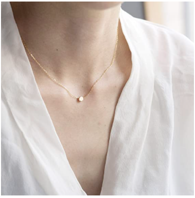 Elegant Tiny Dot Necklace is a great Minimalist gifts for her