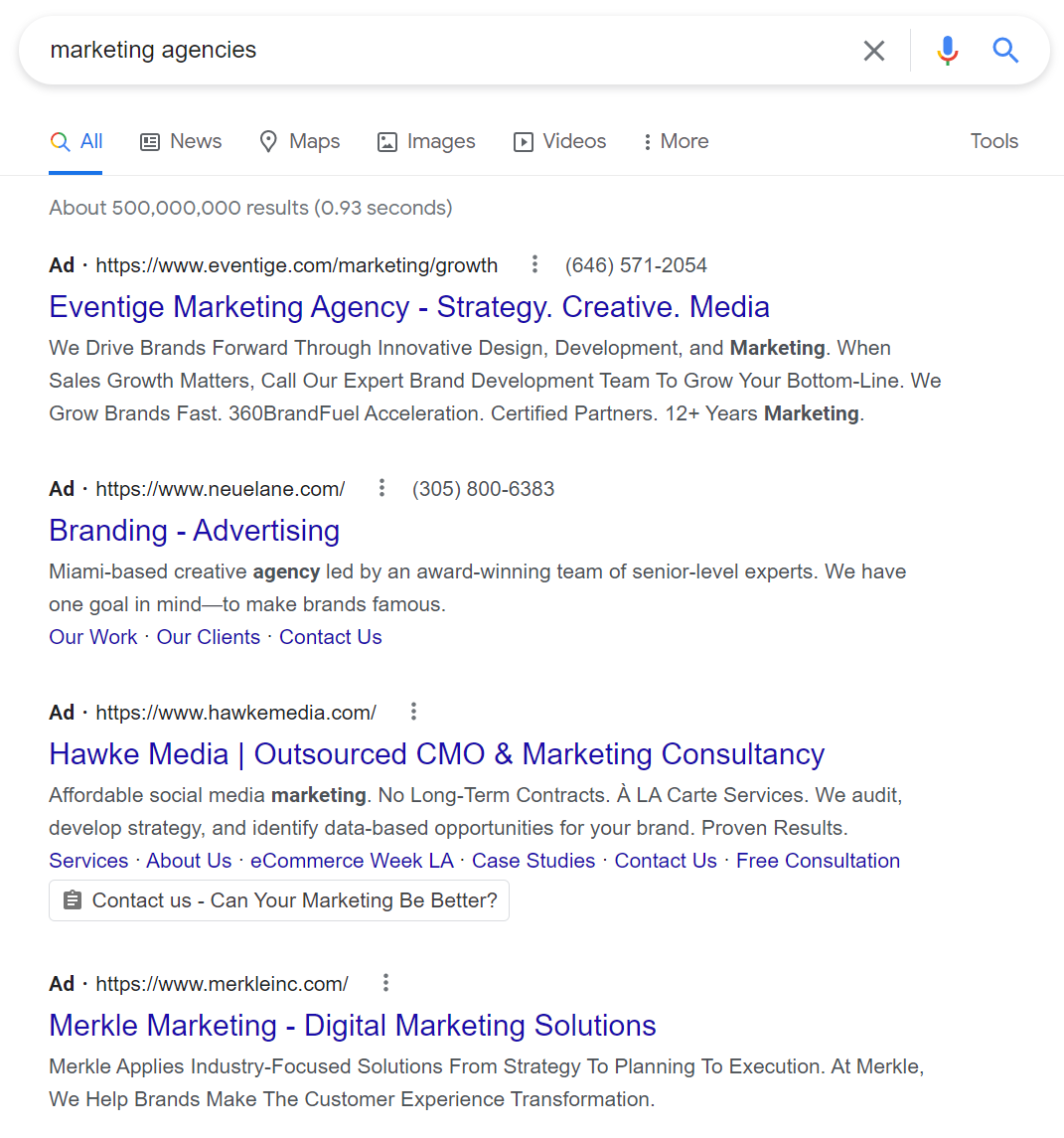 Cómo detectar publicidad nativa en la página de resultados de un motor de búsqueda