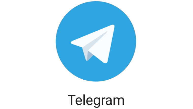 An image surrounding the Telegram logo.