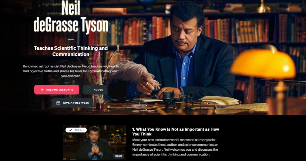 Neil deGrasse Tyson Masterclass