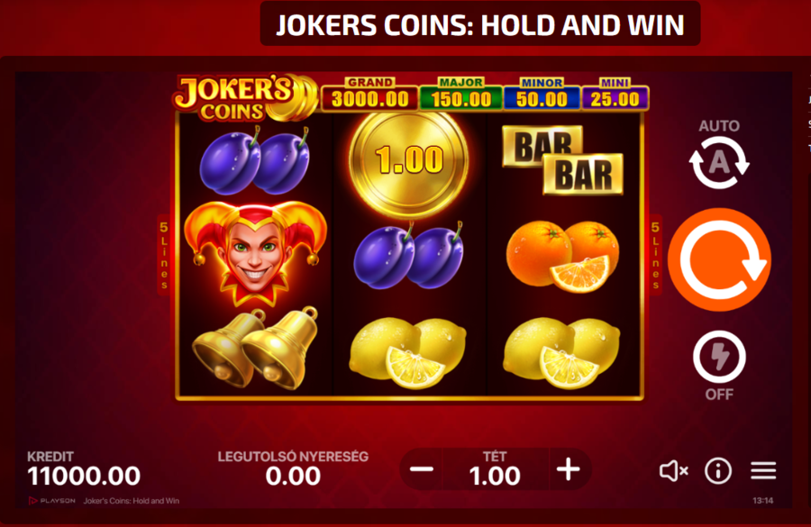 Joker's Coin nyerőgép játék