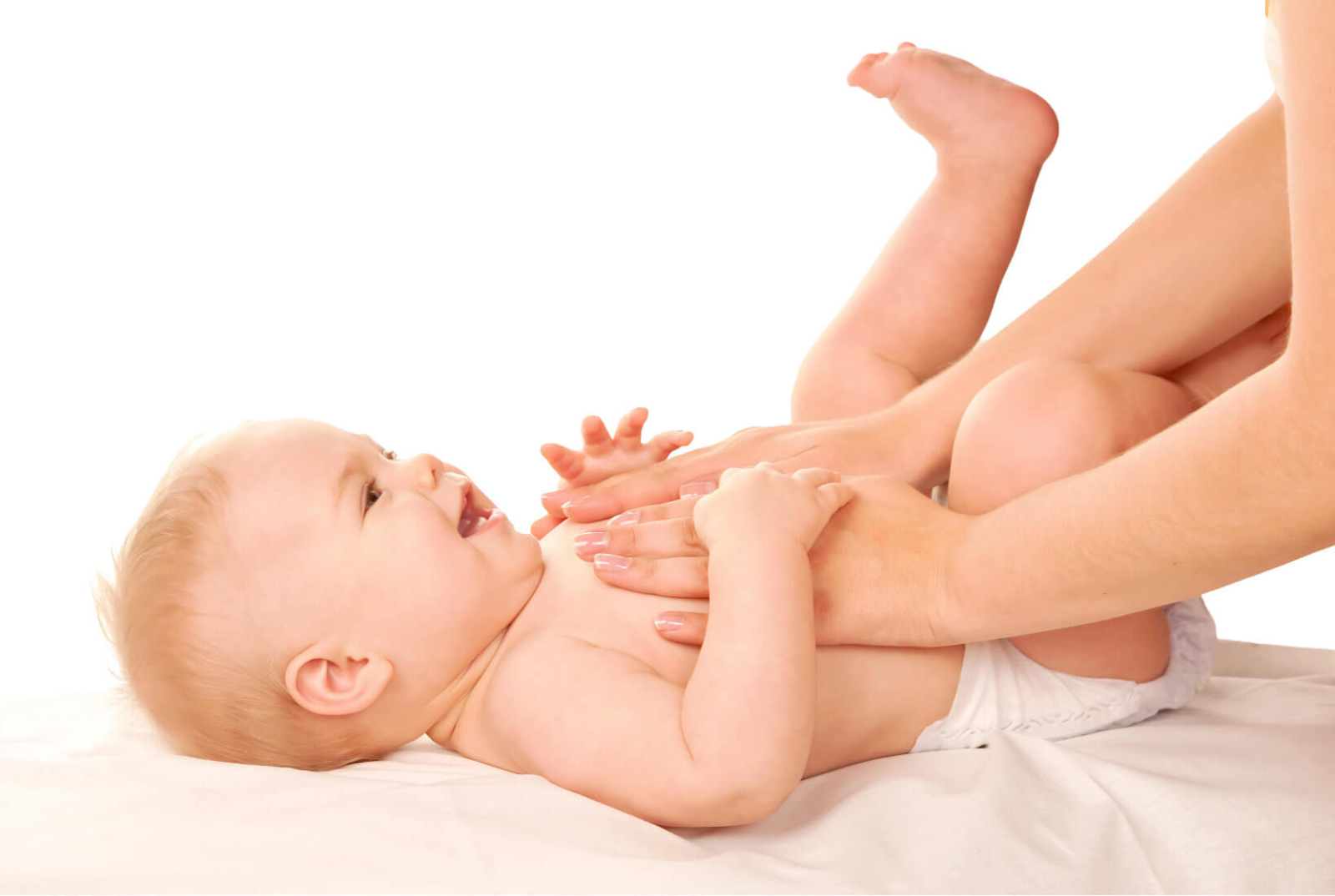 Massage là phương pháp hữu hiệu khi hệ tiêu hóa của trẻ chưa ổn định
