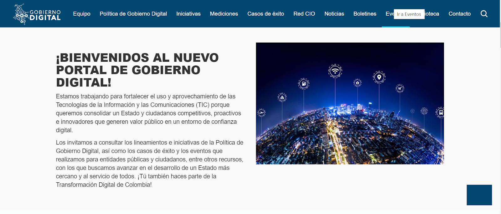 Avance digital Gobierno Colombiano