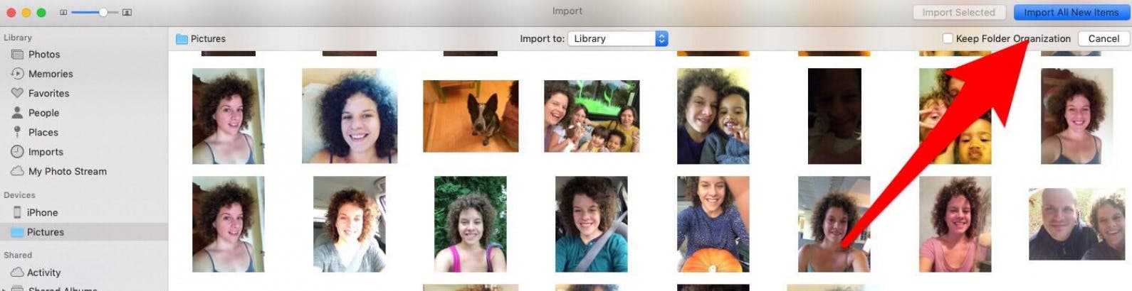 how to download pictures from iphone to mac