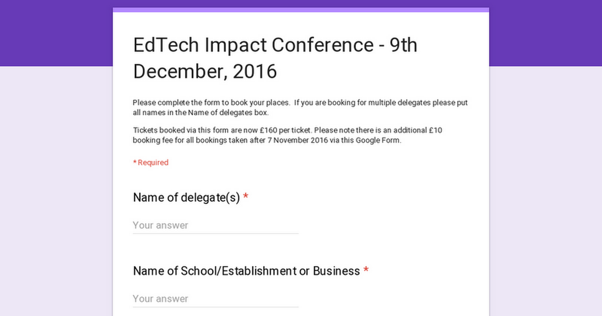EdTech Impact Conference - 9th December, 2016