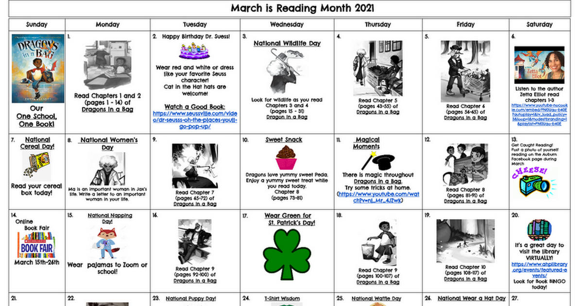 March is Reading Month 2021