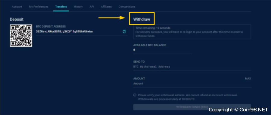 rút coin sàn emx