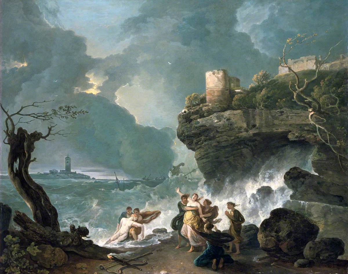  Mythical love stories: Richard Wilson, Ceyx and Alycone, 1760s, National Museum Wales, Cardiff, Wales.