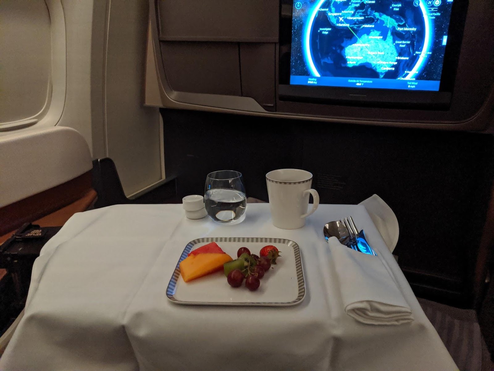 Singapore Airlines Business Class Breakfast