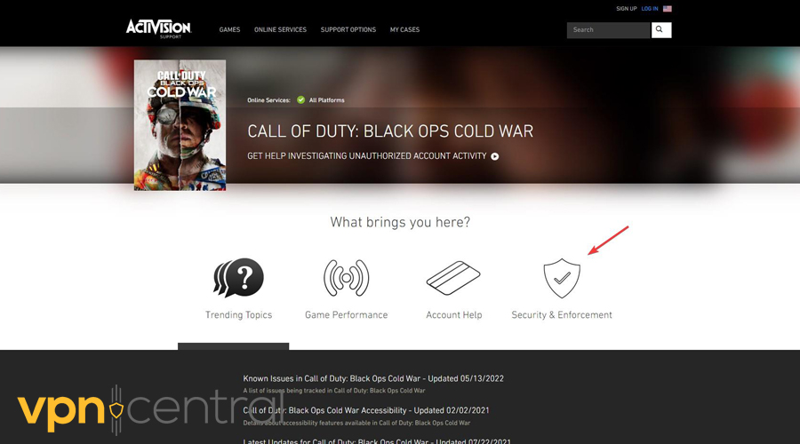 Security and Enforcement on Call of Duty: Black Ops Cold War