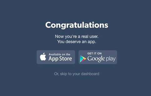 Exemplo de redação UX do Tumblr