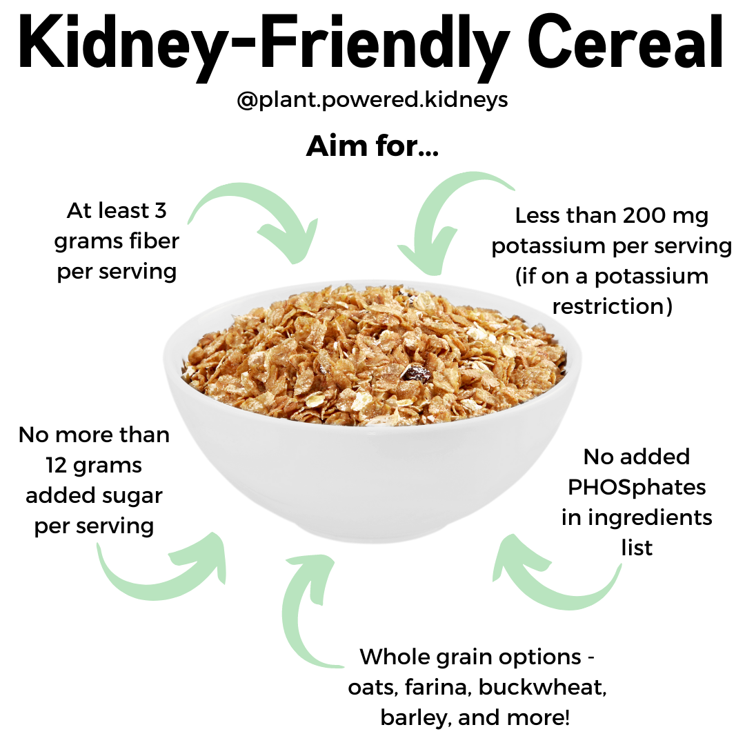 How to find best cereal for kidney disease