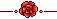 Pixel Rose Divider 2 - Bright Red