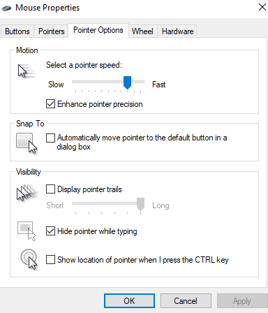 Pointer Options