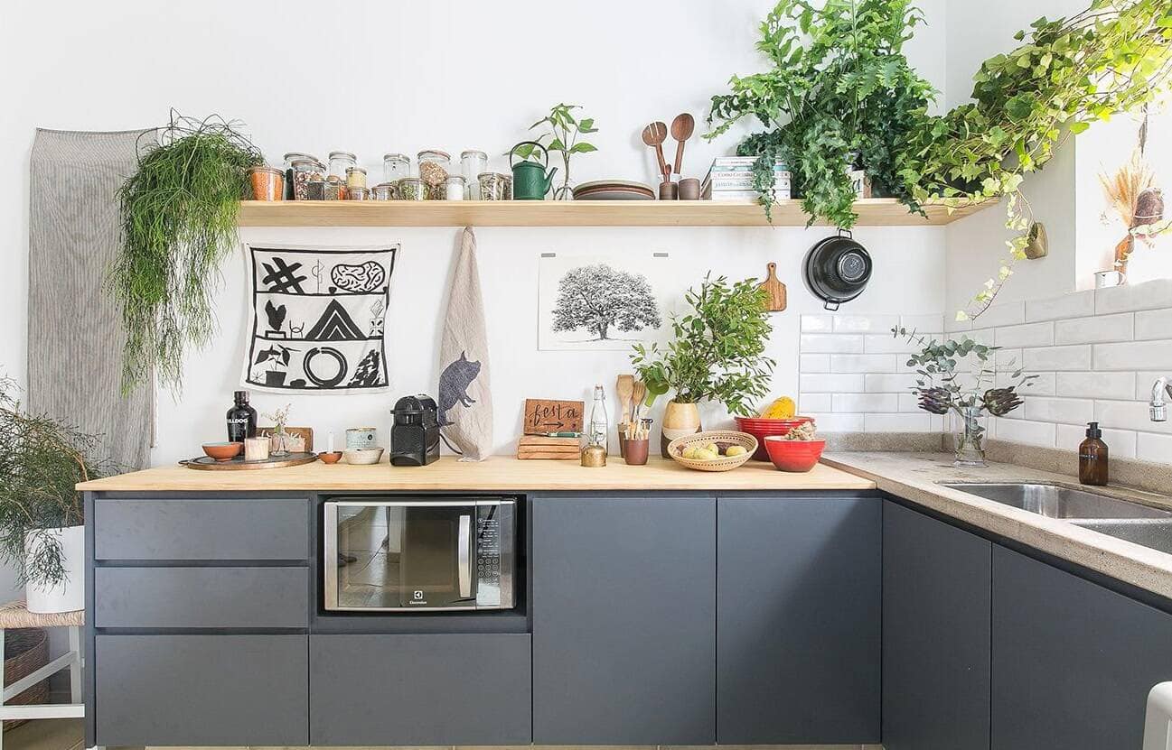 Tạo không gian xanh cho phòng bếp