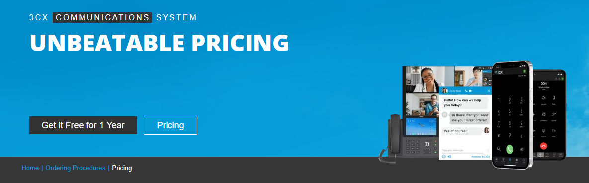 3CX pricing, softphone apps. 