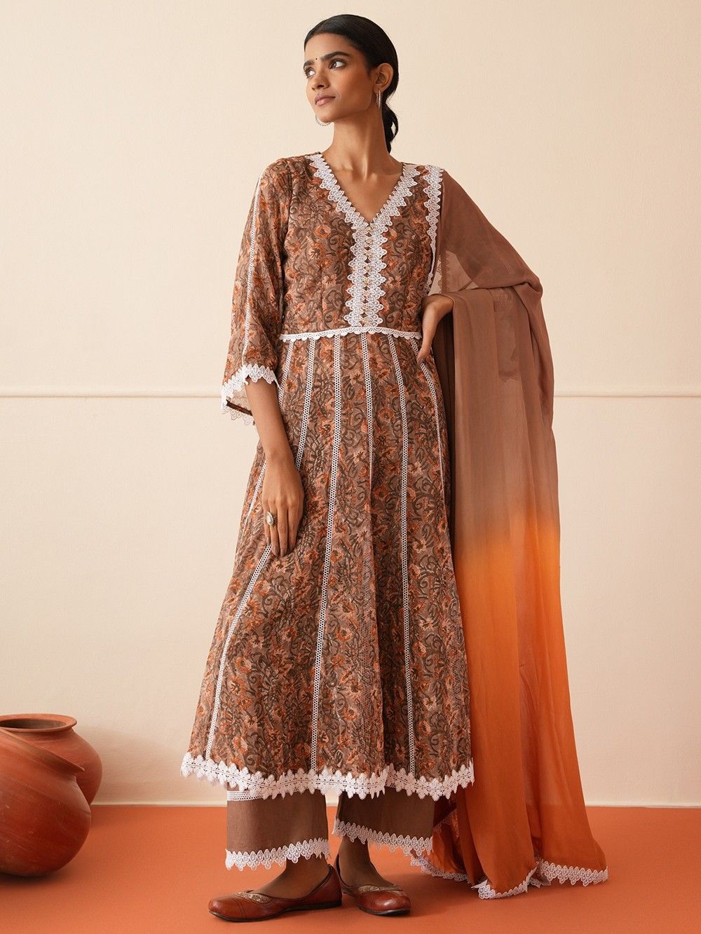 the loom - Georgette Anarkali Suit