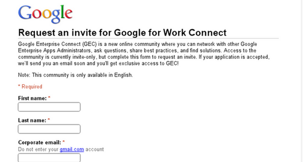 Google for work connect