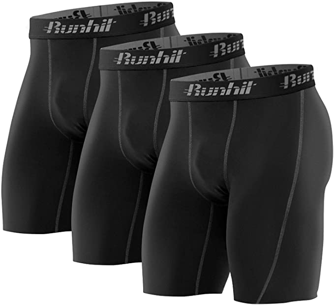 Runhit Compression Shorts Men Underwear Spandex Running Shorts Workout Athletic