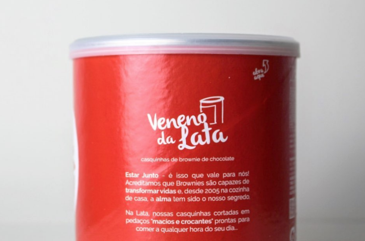 Embalagem Veneno na lata do Luiz, empreendedor brasileiro.