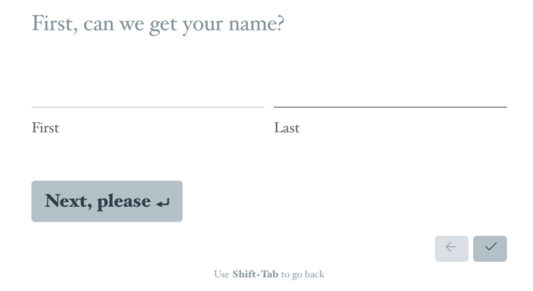Sample contact form