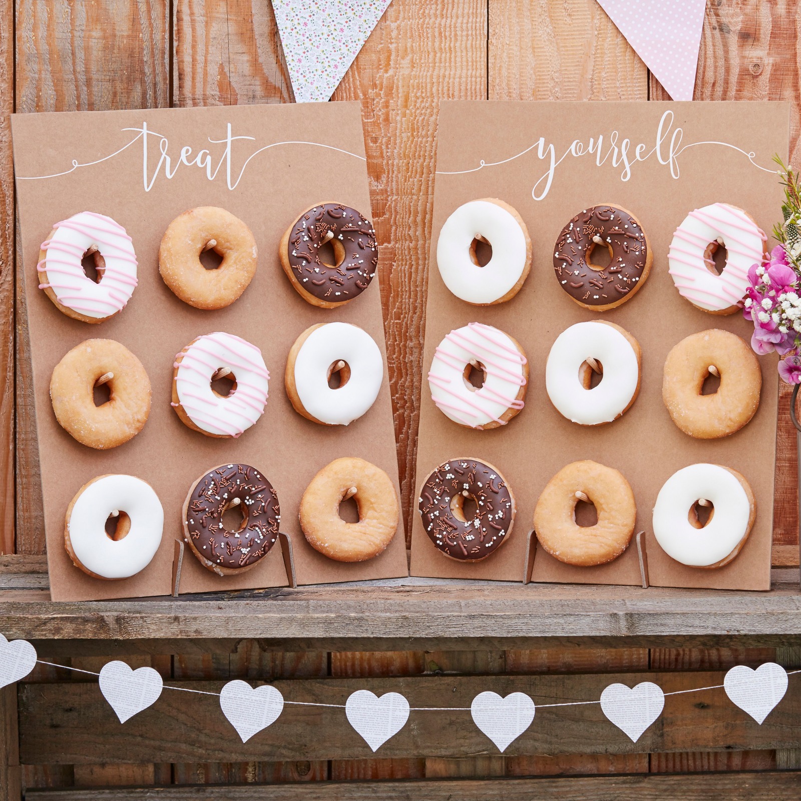wedding dessert idea: donut wall