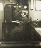 David Sarnoff as a telegraph operation at the Wanamaker station in New York City, c. 1912