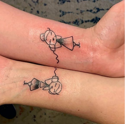 Hearing Voice Cute Friendship Tattoo For Girls