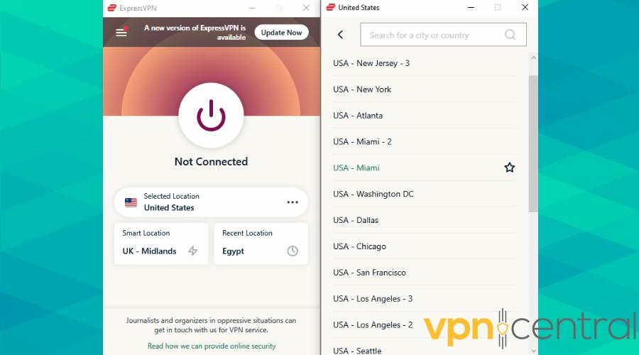 expressvpn usa server locations