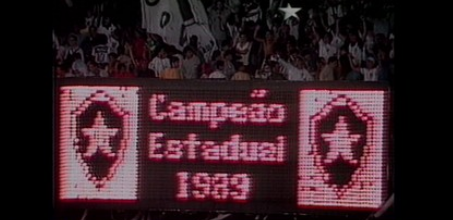 Placar do Maracanã - Botafogo campeão estadual de 1989