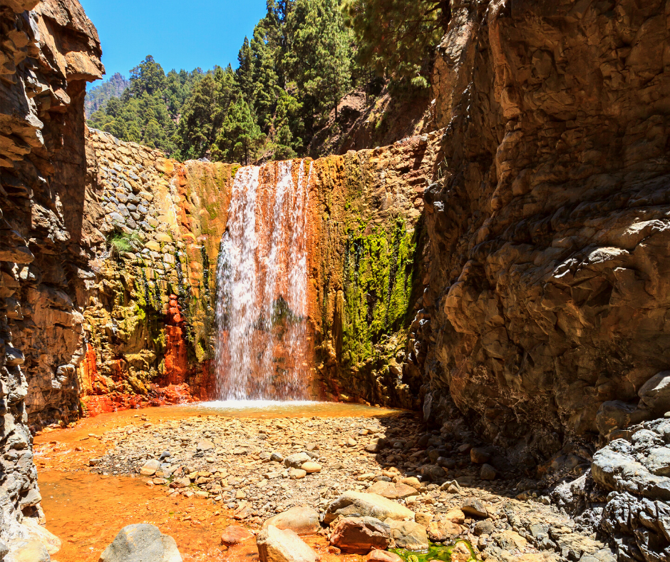 La Cascada de Colores en la Caldera de Taburiente, El Paso, La Palma