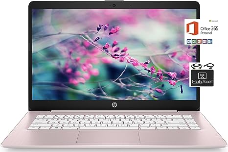 hp 2021 14" hd pink laptop