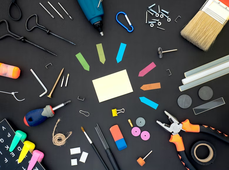 Workspace with a range of tools for creating, building, and collaborating.