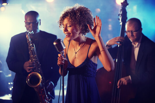 Jazz Band playing on Stage