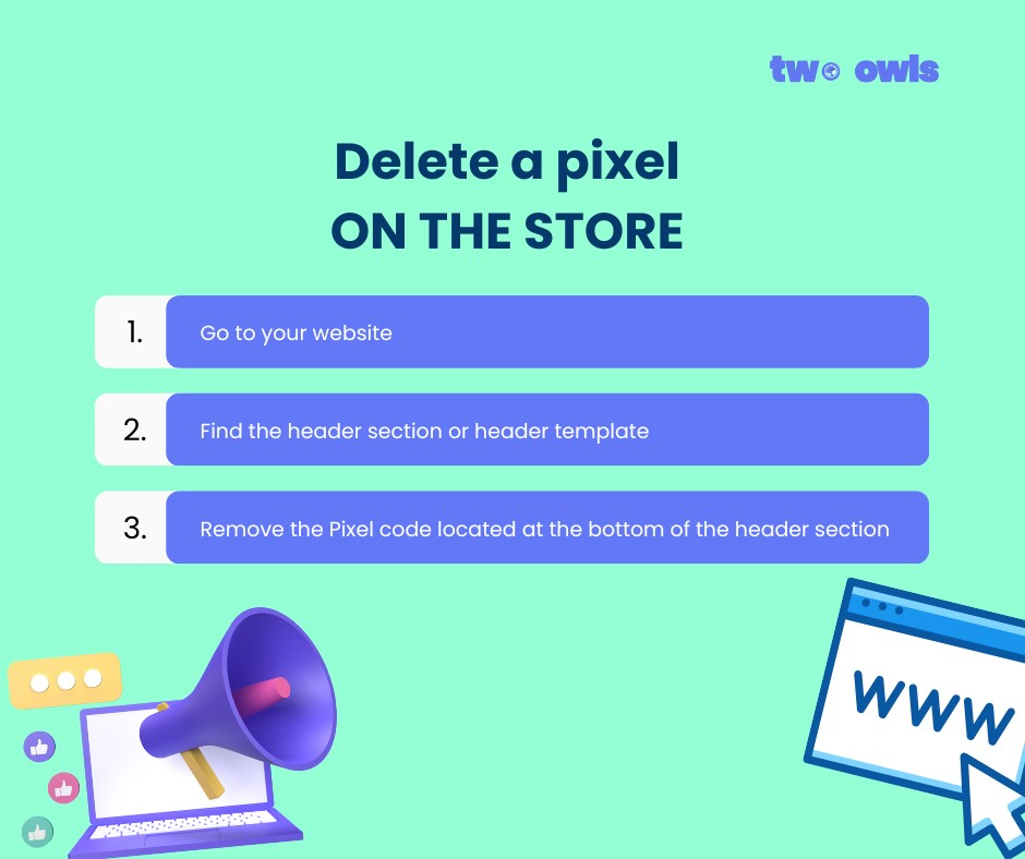 Delete a pixel on the store