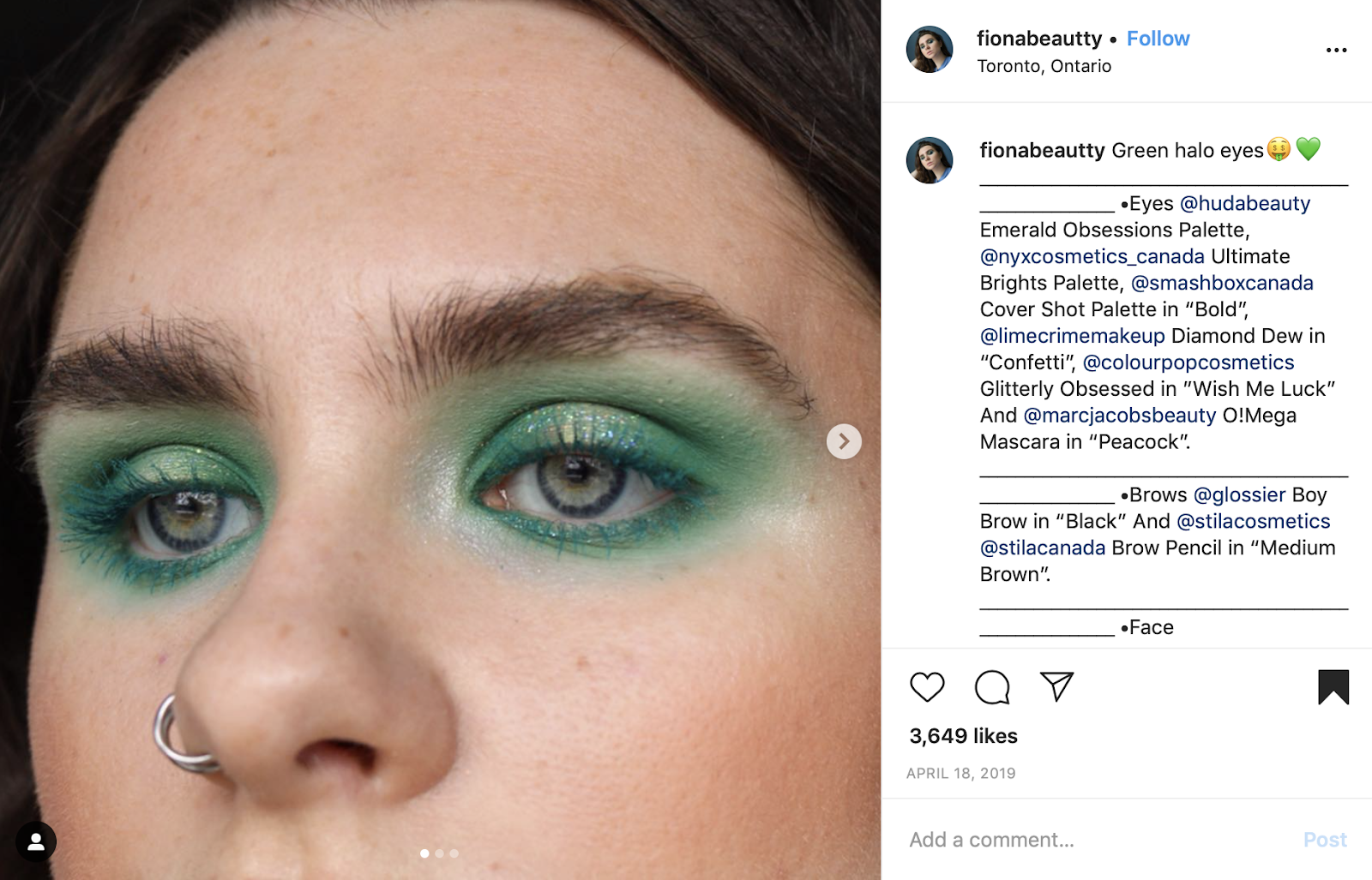 St. Patrick's Day influencer marketing ideas: makeup looks