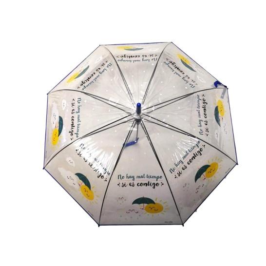 paraguas transparente con frases