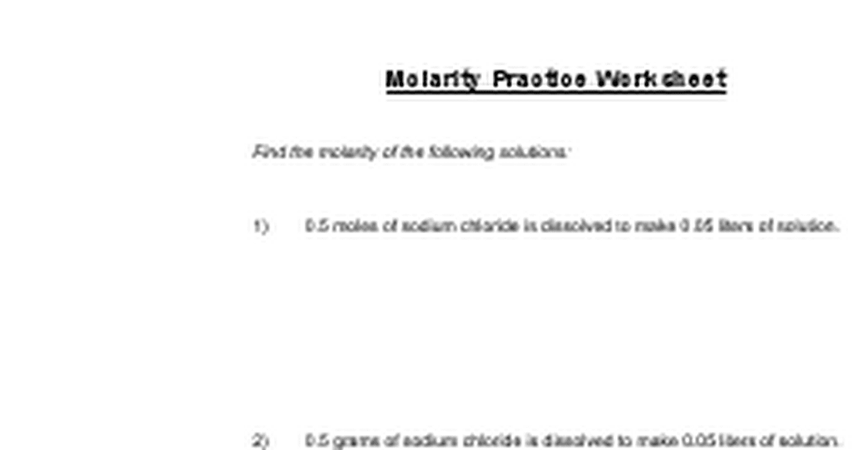 Molarity Practice Worksheet.doc  Google Docs