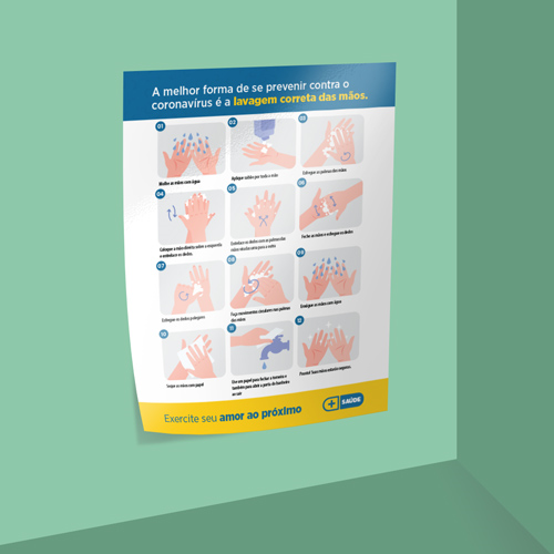 Adesivo para Lavabo - Higienização Correta das Mãos - GIV Online