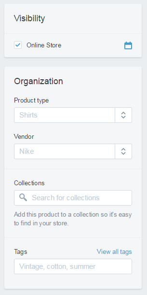 Shopify product visibility