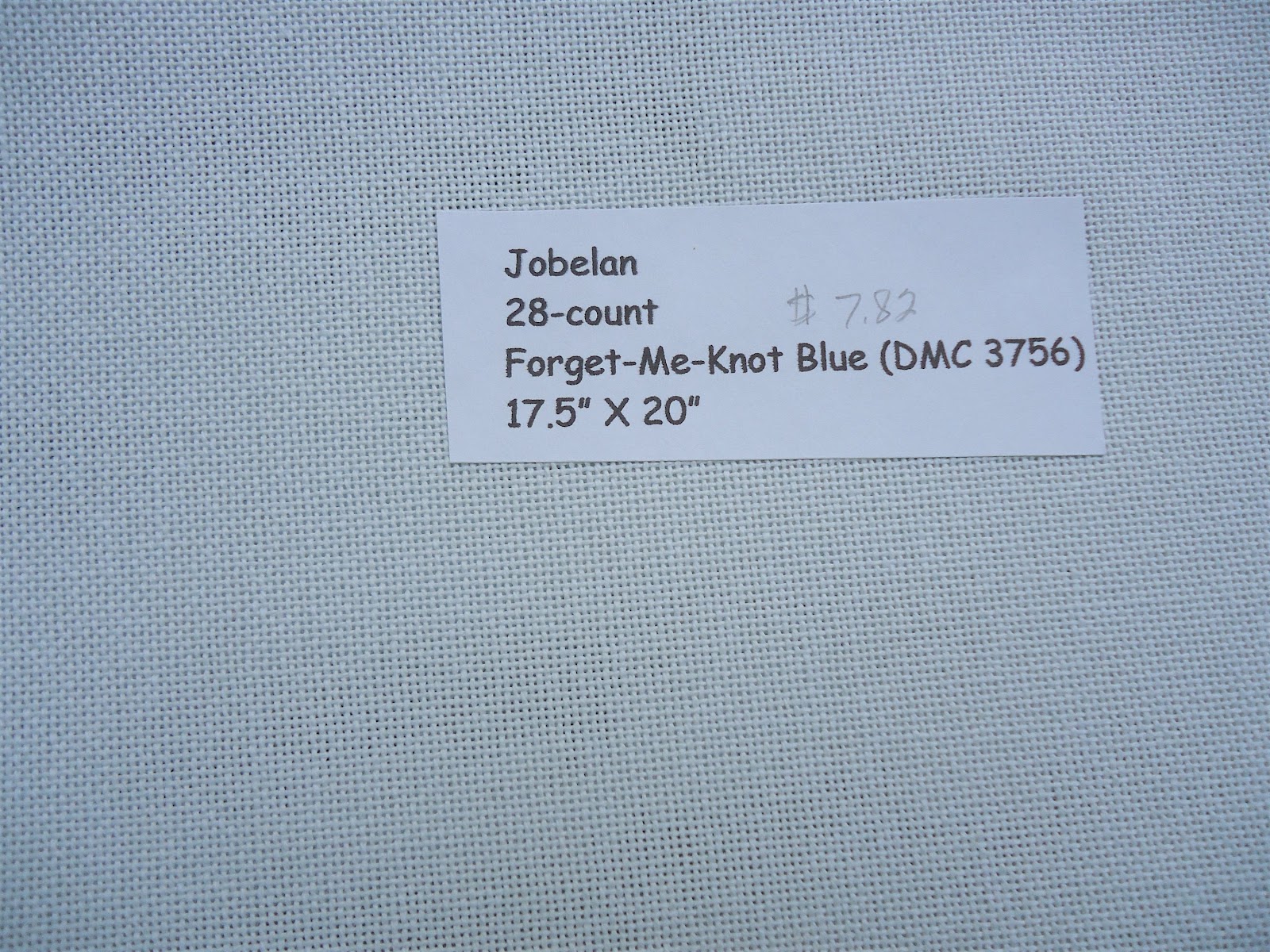 Jobelan Fabric - 28-count - Forget-Me-Knot Blue- Size 17.5" x 20"