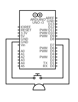 Arduino active buzzer circuit diagram 