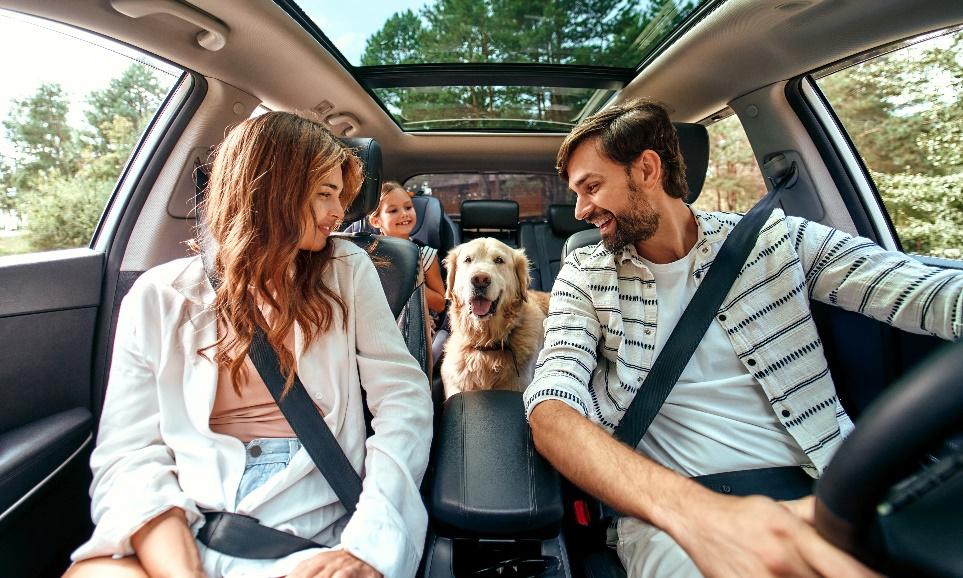 Family in a car