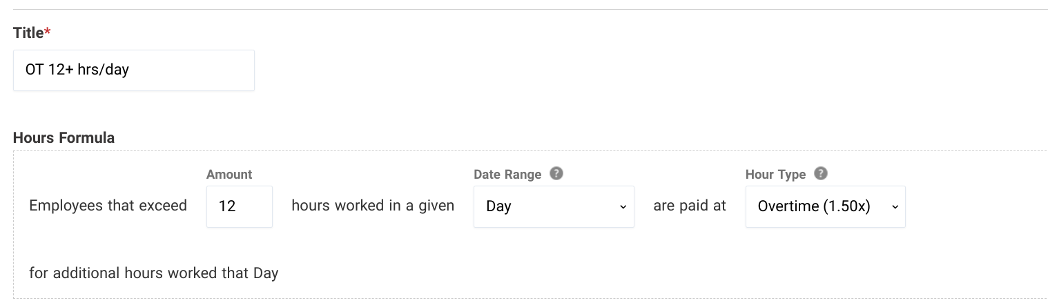Setting up a new overtime rule in Patriot's Time & Attendance software