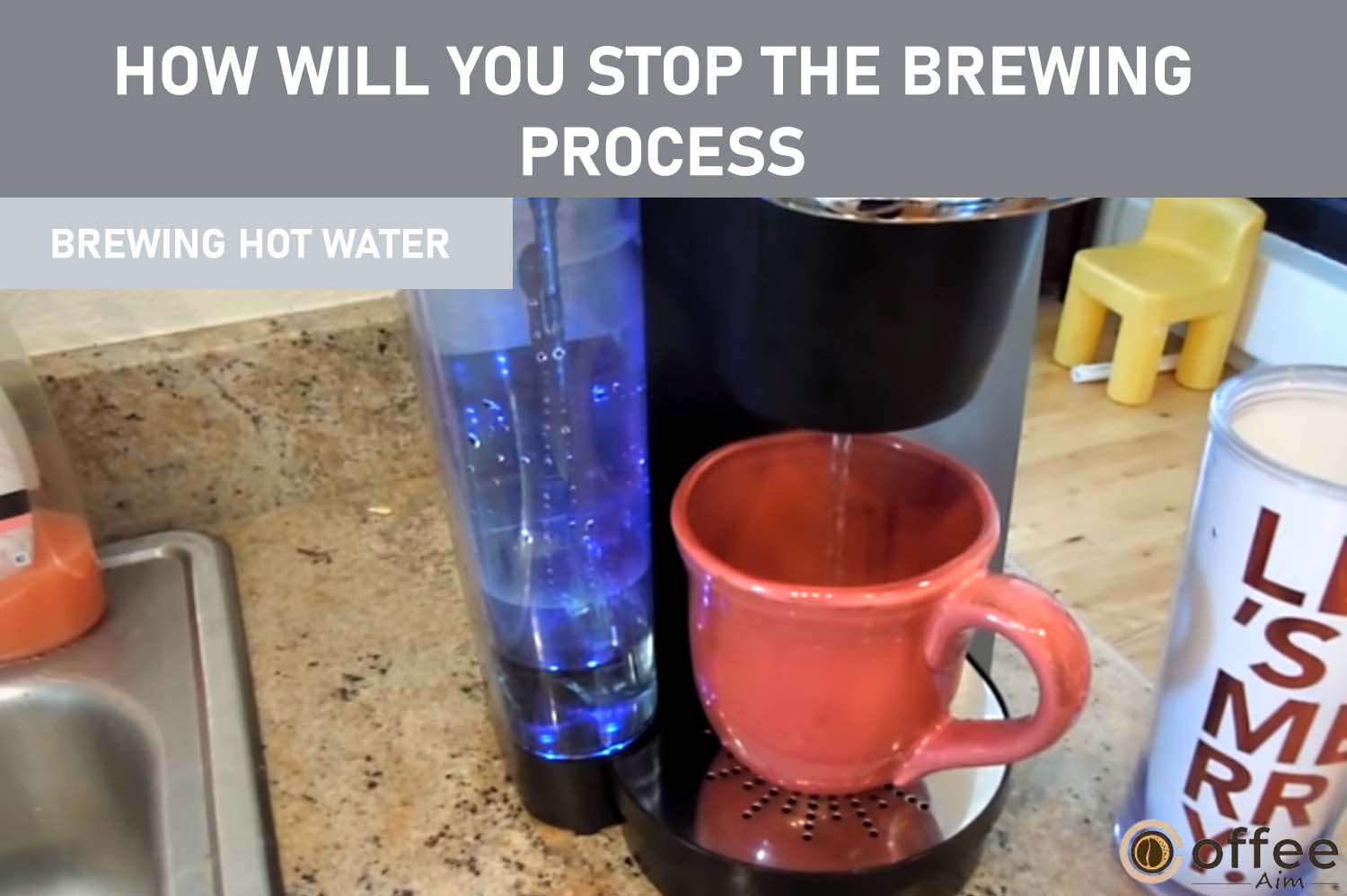 The Brewer can dispense hot water for various purposes, such as making hot cocoa, cooking, or soups. Simply follow the "Brew Your First Cup" instructions from the manual, excluding the K-Cup insertion.
