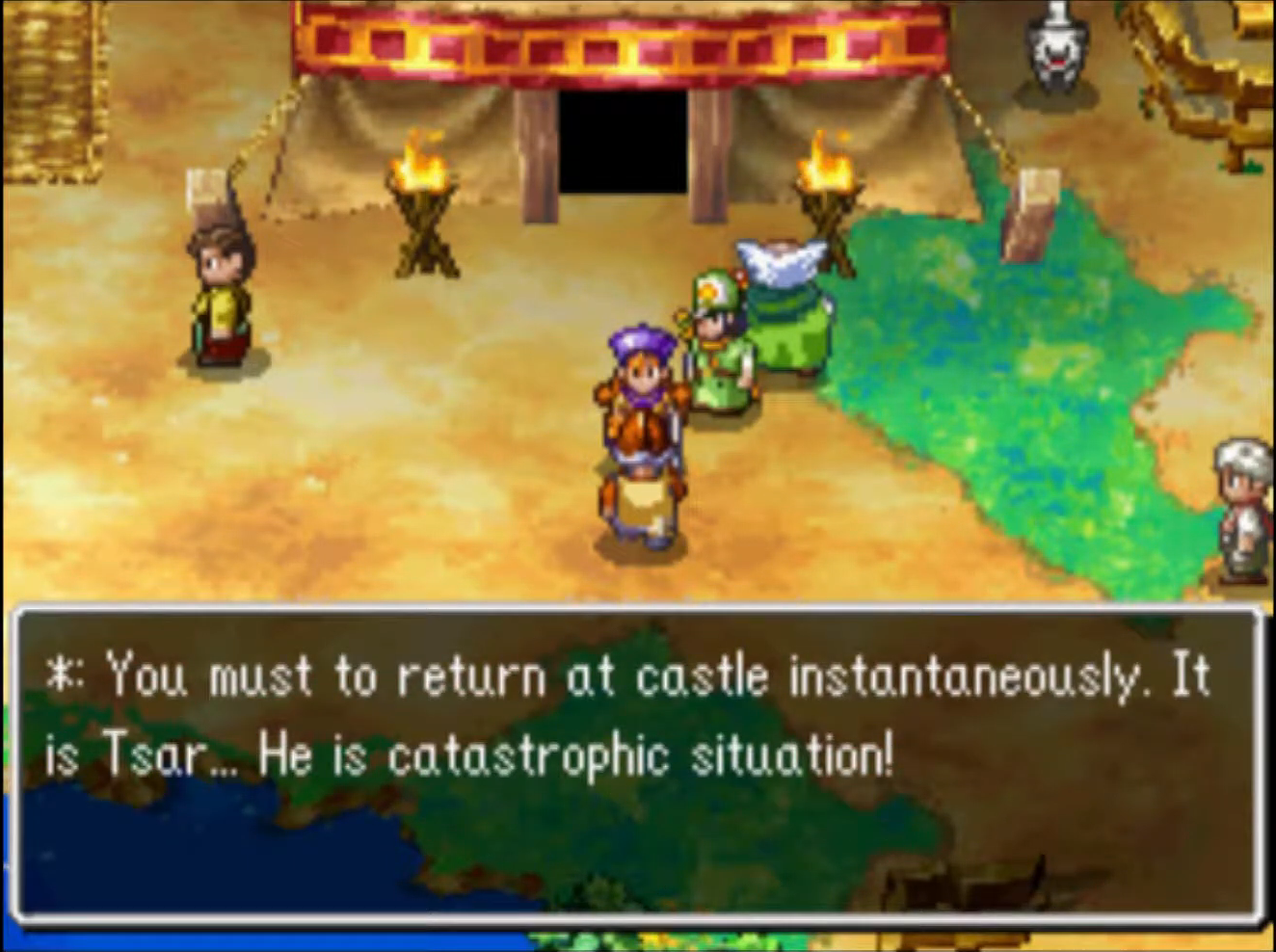 This soldier will urge you to get back to your castle | Dragon Quest IV